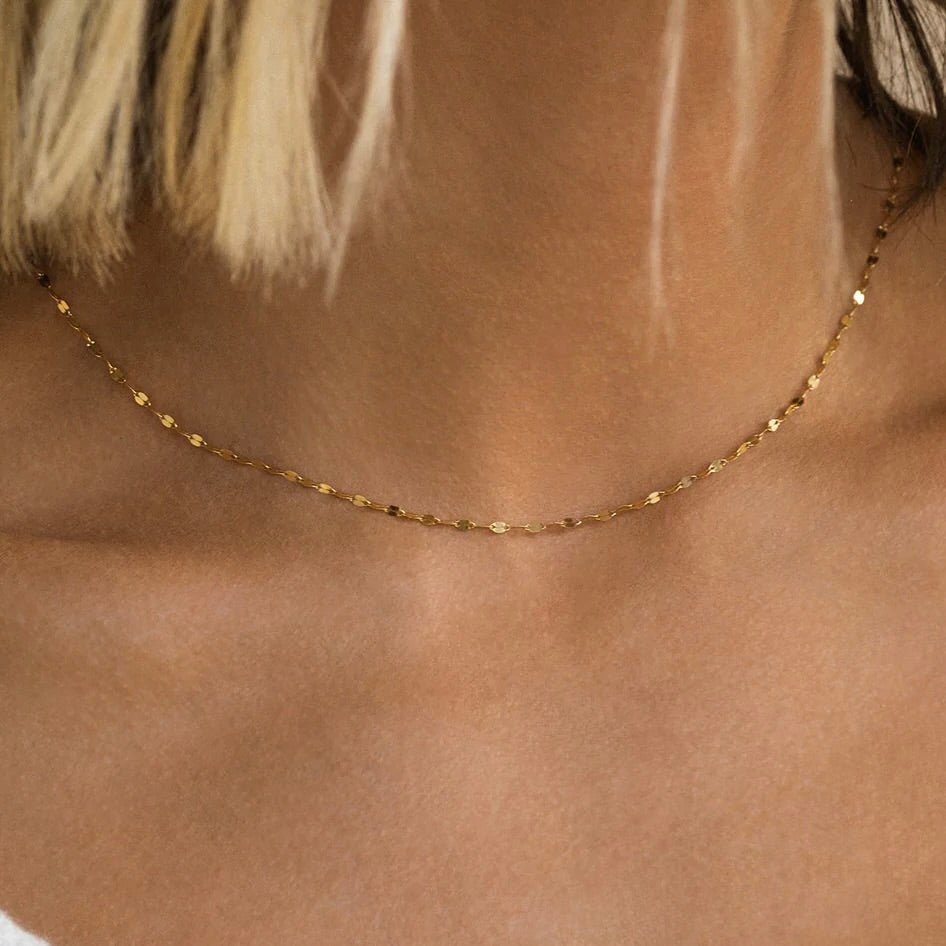 10K Gold Shimmer Necklace | Leah Alexandra LEAH ALEXANDRA - Ambiente Gifts, Decor & Design