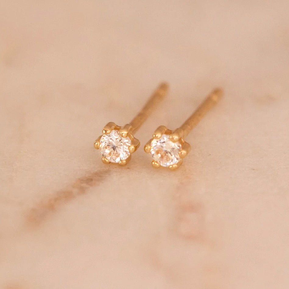 10K Tiny Studs | Leah Alexandra LEAH ALEXANDRA - Ambiente Gifts, Decor & Design