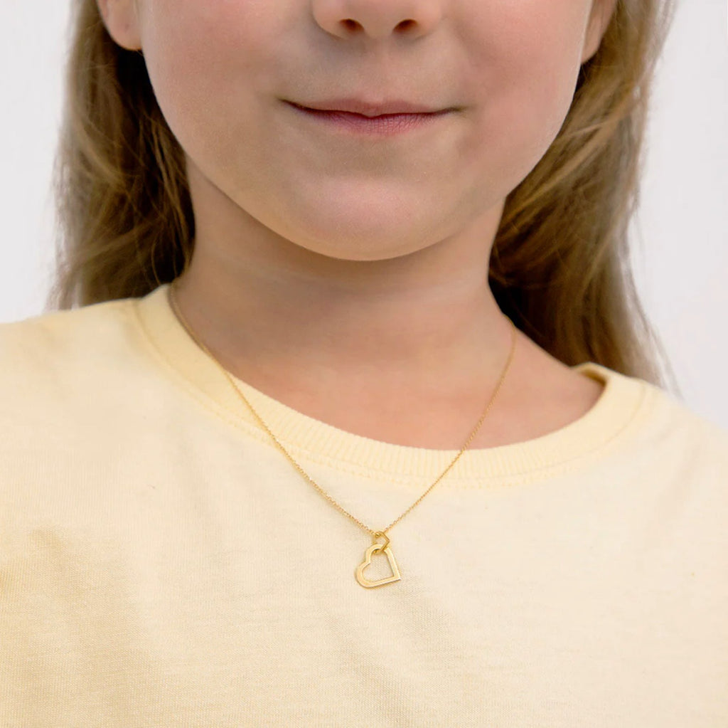 14K Gold Classic Heart Outline Necklace In Season Jewelry - Ambiente Gifts, Decor & Design