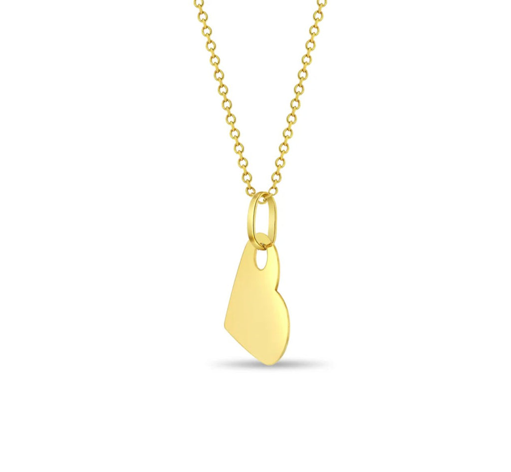 14K Gold Tilted Heart Necklace In Season Jewelry - Ambiente Gifts, Decor & Design