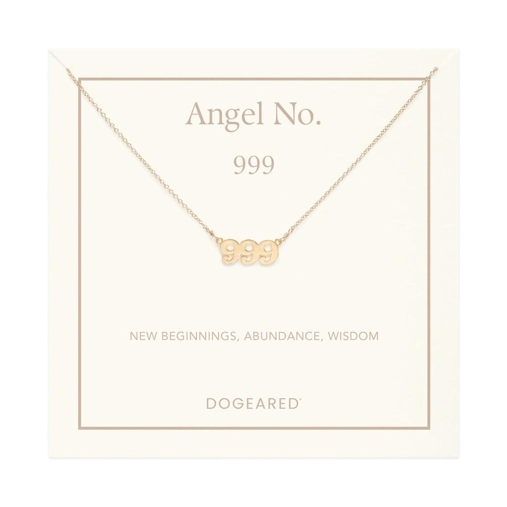 999 Angel Number Necklace | Dogeared DogEared - Ambiente Gifts, Decor & Design