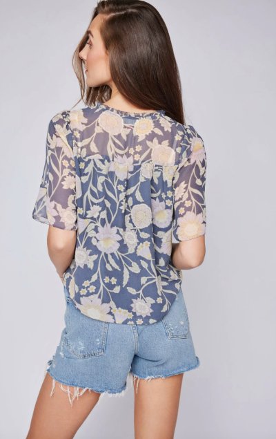 Alexandra Top, Blue Floral | Gentle Fawn Gentle Fawn - Ambiente Gifts, Decor & Design