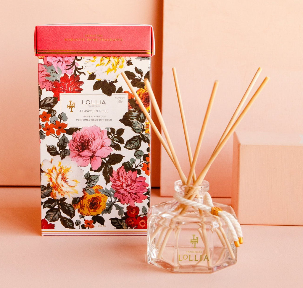 ALWAYS IN ROSE | REED DIFFUSER | LOLLIA Lollia - Ambiente Gifts, Decor & Design