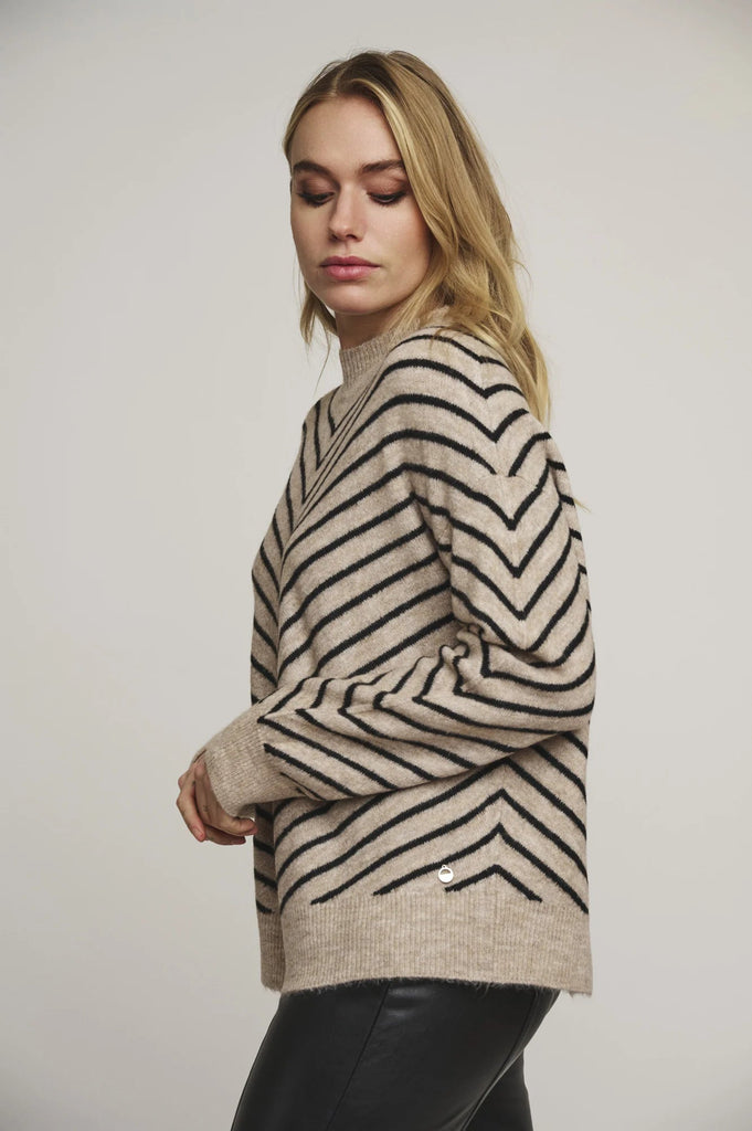 Annelie Sweater, Sand + Black | Rino & Pelle Rino & Pelle - Ambiente Gifts, Decor & Design