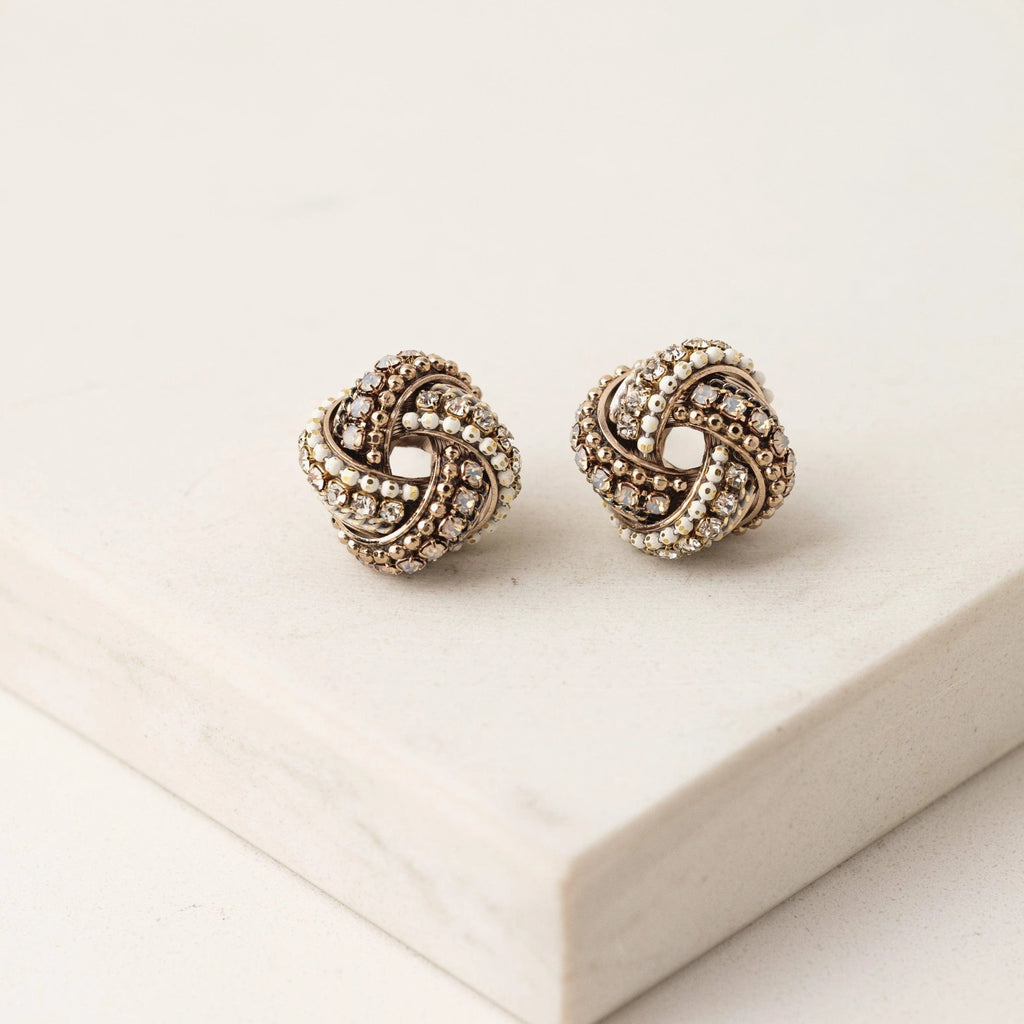 Astaire Knot Studs, White | Lover's Tempo Lover's Tempo - Ambiente Gifts, Decor & Design