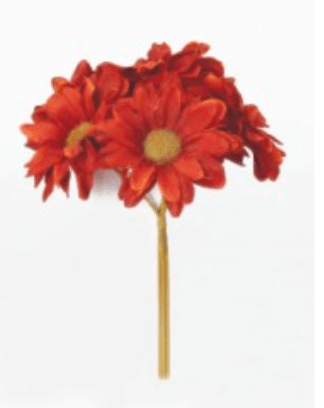 Autumn Zinnia Multi Stem, 6.5" Tellon - Ambiente Gifts, Decor & Design