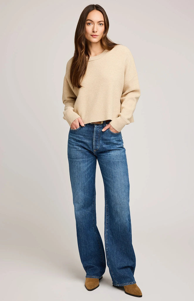 Axel Crewneck Sweater, Heather Sandstone | Gentle Fawn Gentle Fawn - Ambiente Gifts, Decor & Design