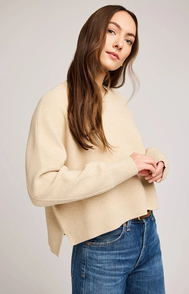 Axel Crewneck Sweater, Heather Sandstone | Gentle Fawn Gentle Fawn - Ambiente Gifts, Decor & Design