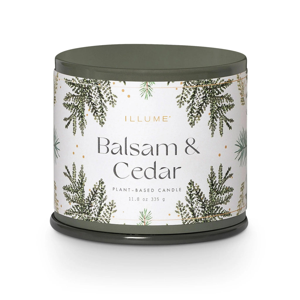 Balsam & Cedar, Vanity Tin Candle | Illume ILLUME - Ambiente Gifts, Decor & Design