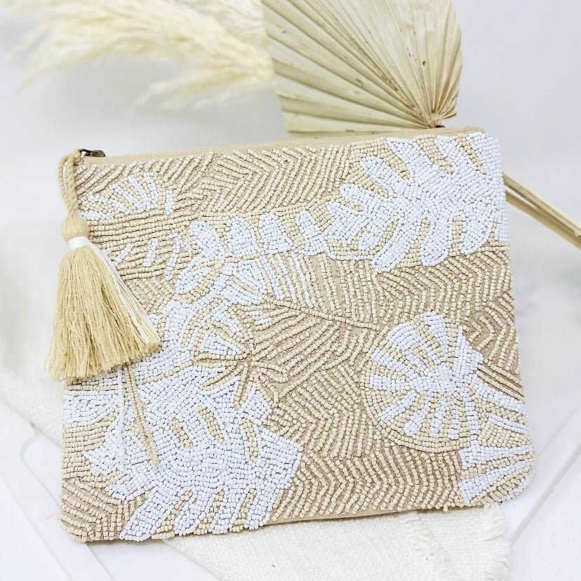 BOHO PALM | BEADED CLUTCH Charlie Paige - Ambiente Gifts, Decor & Design