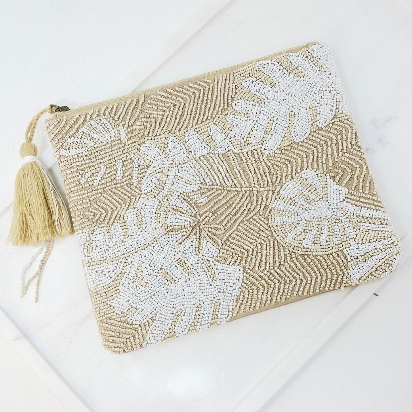 BOHO PALM | BEADED CLUTCH Charlie Paige - Ambiente Gifts, Decor & Design