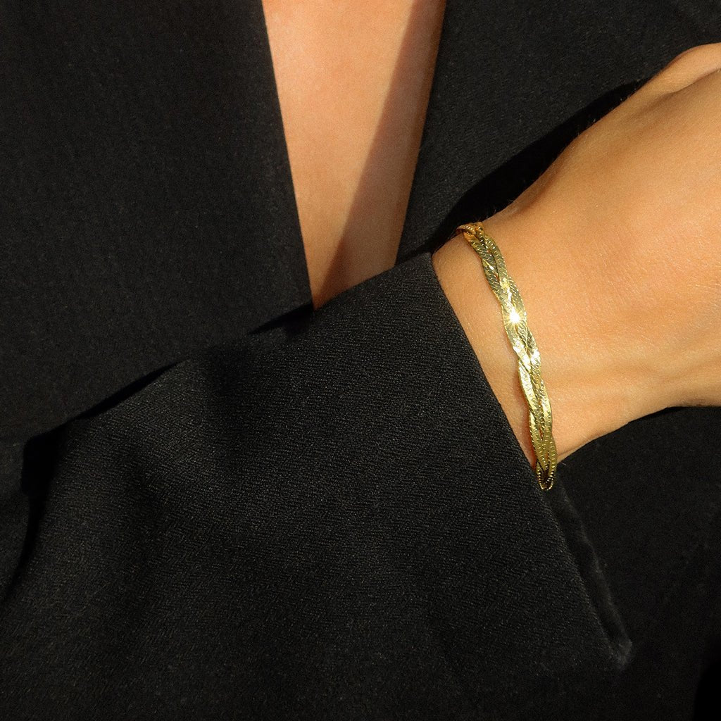 Braided Herringbone Bracelet | Leah Alexandra LEAH ALEXANDRA - Ambiente Gifts, Decor & Design
