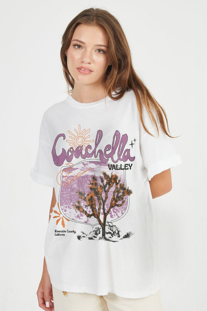 Coachella Valley - Boyfriend Tee, Vintage White Girl Dangerous - Ambiente Gifts, Decor & Design