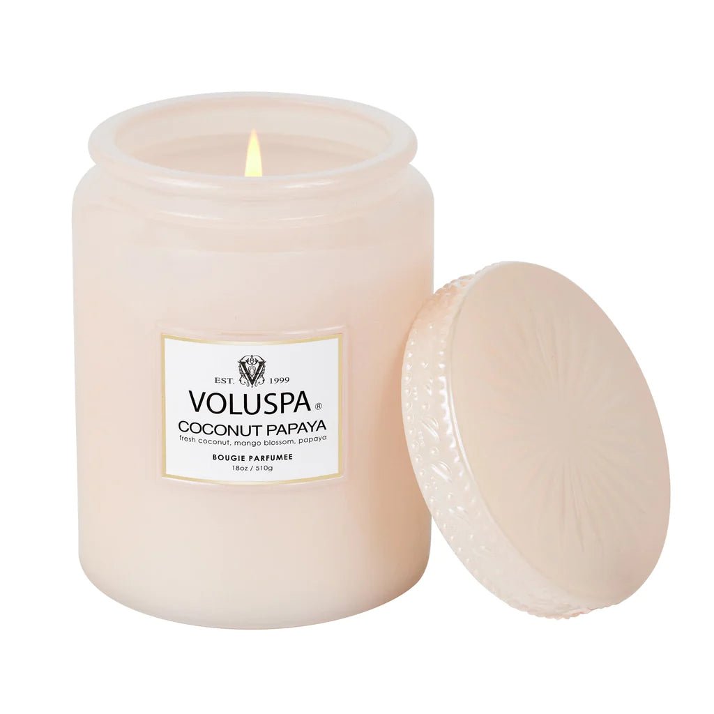 Coconut Papaya Large Jar Candle | Voluspa VOLUSPA - Ambiente Gifts, Decor & Design