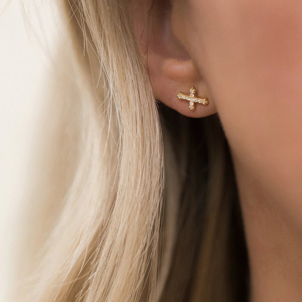 Cross Studs | Leah Alexandra LEAH ALEXANDRA - Ambiente Gifts, Decor & Design