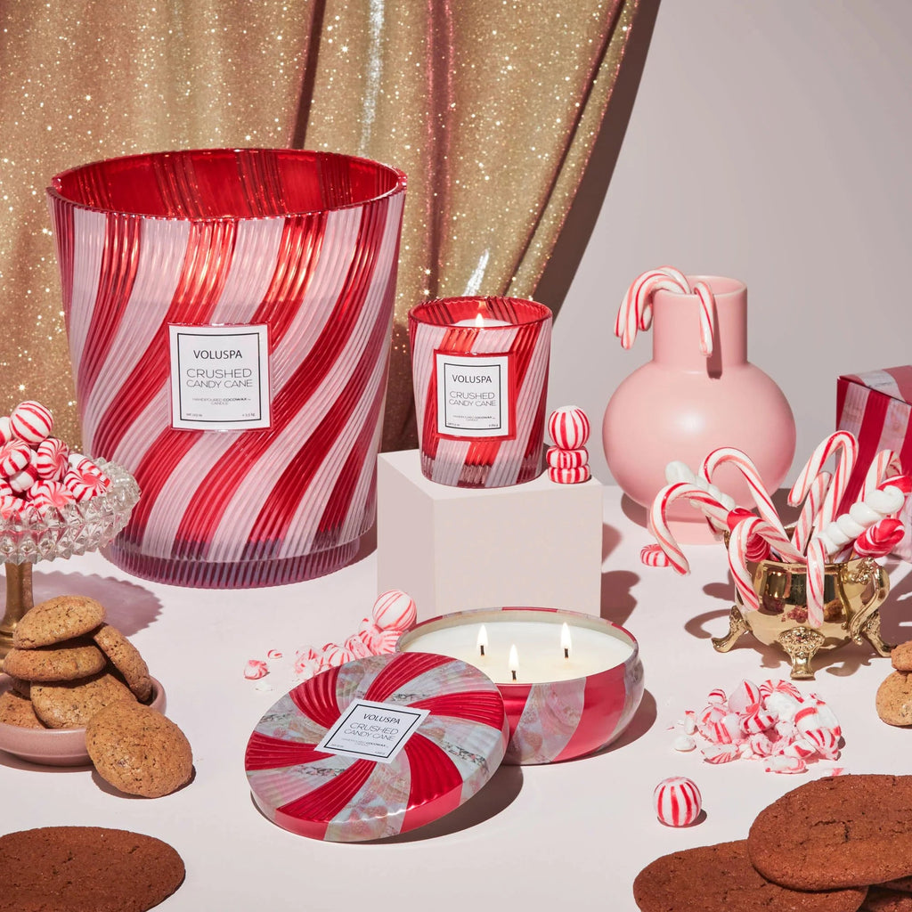 Crushed Candy Cane, Classic Candle | Voluspa VOLUSPA - Ambiente Gifts, Decor & Design