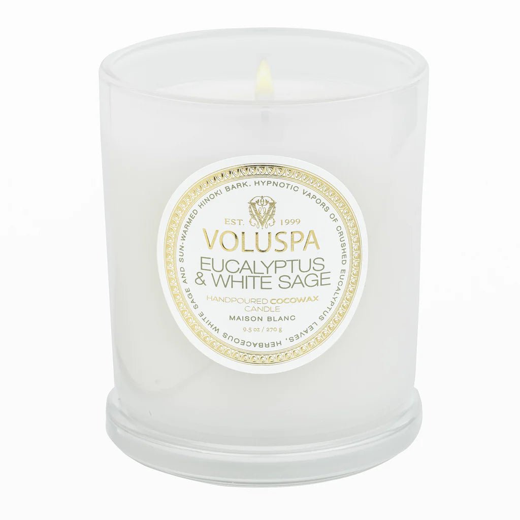Eucalyptus + White Sage Classic Candle | Voluspa VOLUSPA - Ambiente Gifts, Decor & Design