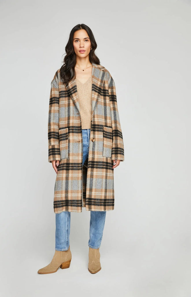 Ezra Coat, Sand Plaid | Gentle Fawn Gentle Fawn - Ambiente Gifts, Decor & Design