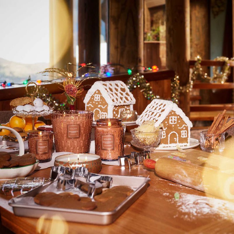 Gingerbread Chalet, Mini Tin Candle | Voluspa VOLUSPA - Ambiente Gifts, Decor & Design
