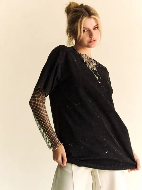 Glitter Pattern Oversized Tee | Davi & Dani DAVI & DANI - Ambiente Gifts, Decor & Design