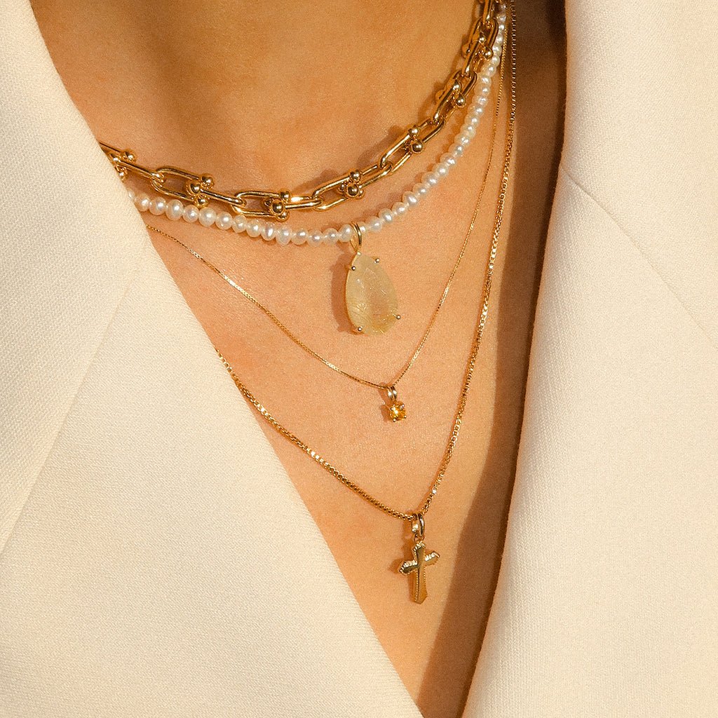 Gold Cross Necklace | Leah Alexandra LEAH ALEXANDRA - Ambiente Gifts, Decor & Design