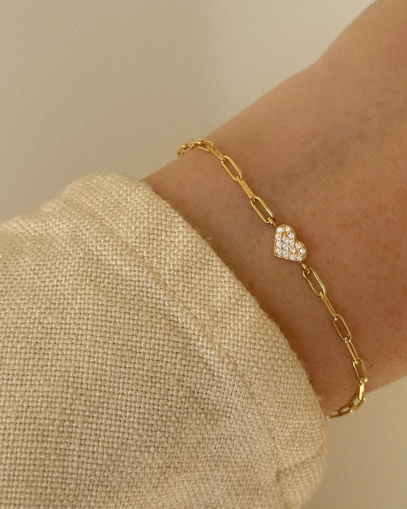 Heart Pave Bracelet | Leah Alexandra Leah Alexandra - Ambiente Gifts, Decor & Design