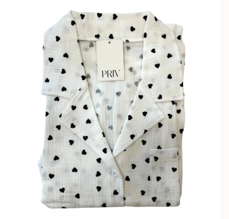 I Heart You PJs, Black | Priv Ambiente Gifts, Decor & Design - Ambiente Gifts, Decor & Design