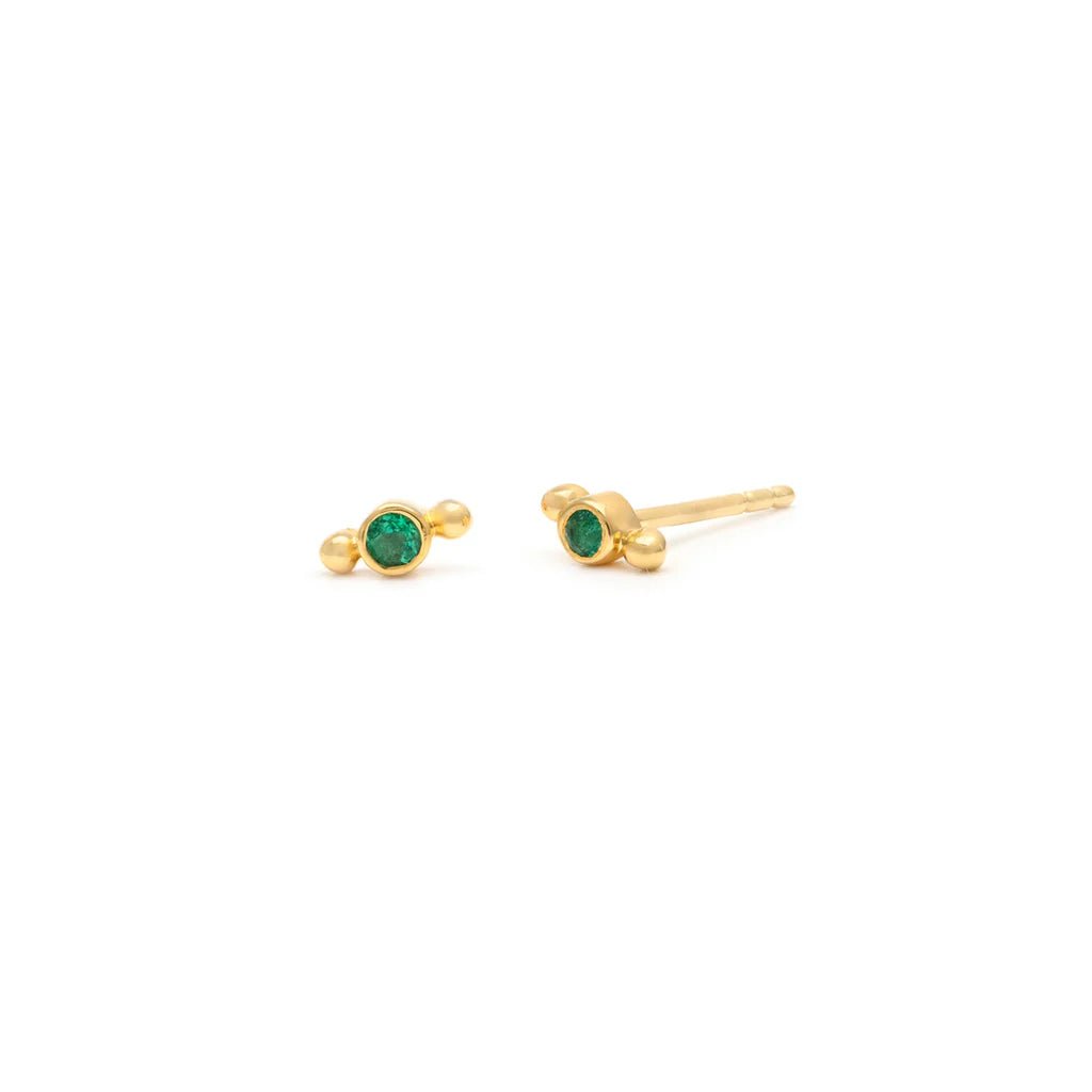 Isla Studs, Emerald | Leah Alexandra LEAH ALEXANDRA - Ambiente Gifts, Decor & Design