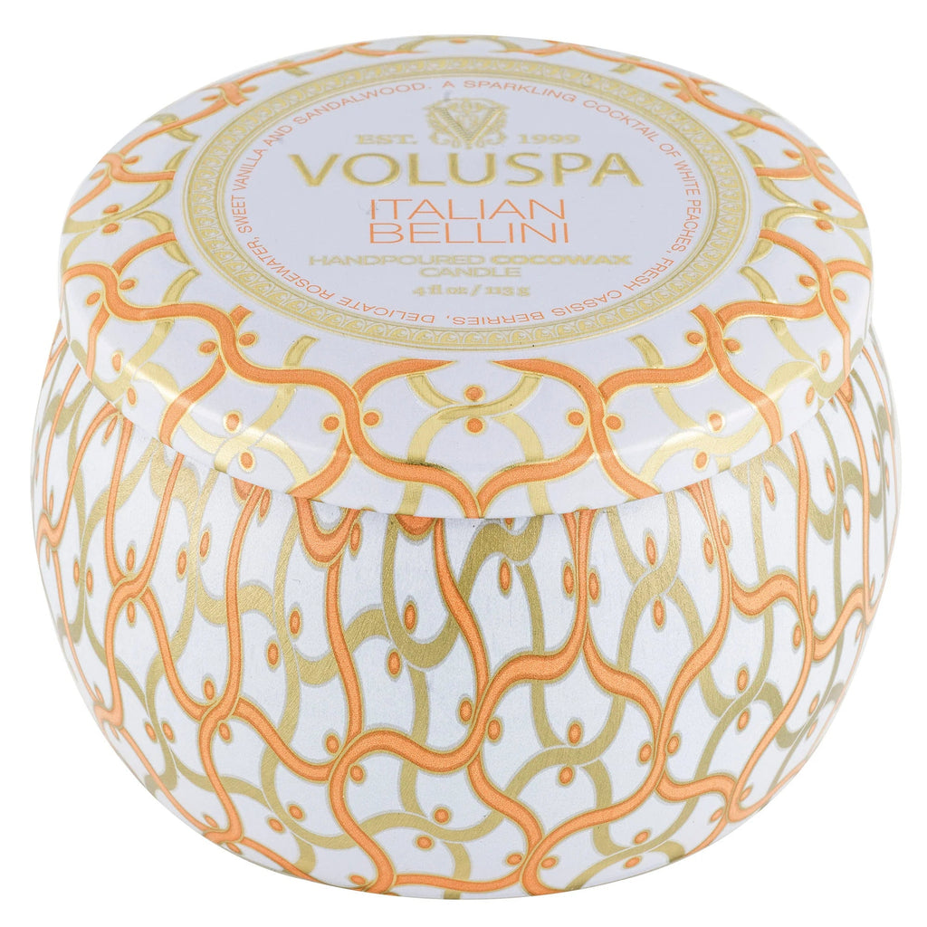 Italian Bellini, Mini Tin Candle | Voluspa VOLUSPA - Ambiente Gifts, Decor & Design