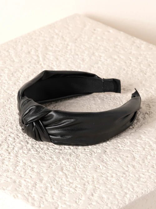 Knotted Faux Leather Headband, Black Shiraleah - Ambiente Gifts, Decor & Design