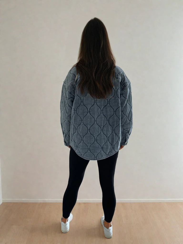 Leni Quilted Denim Jacket, Medium Blue | Priv PRIVILEGE CLOTHING - Ambiente Gifts, Decor & Design