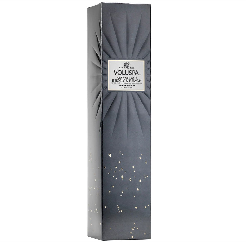 Makassar Ebony + Peach Reed Diffuser | Voluspa VOLUSPA - Ambiente Gifts, Decor & Design