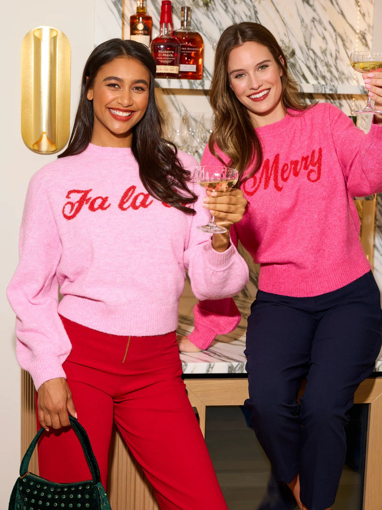 MERRY Sweater, Pink Shiraleah - Ambiente Gifts, Decor & Design