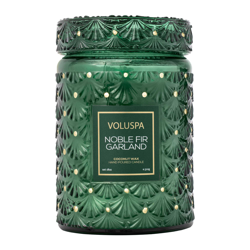 Noble Fir Garland, Large Jar Candle | Voluspa VOLUSPA - Ambiente Gifts, Decor & Design