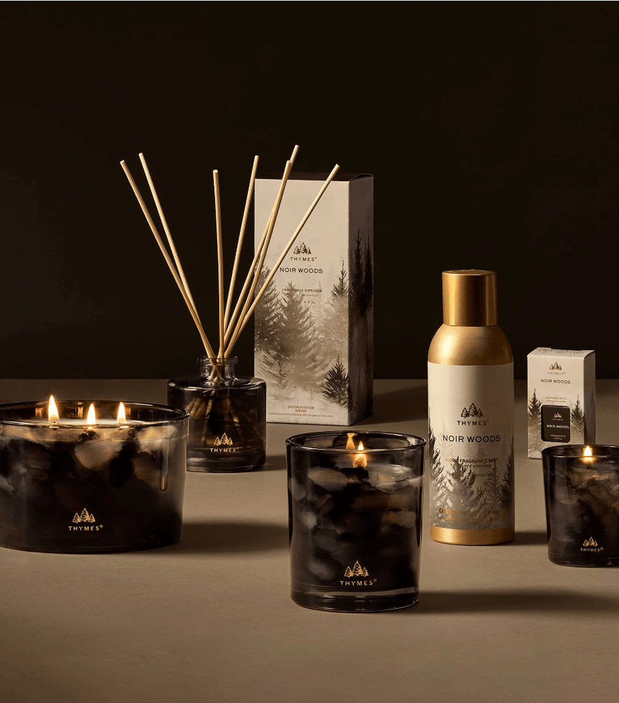 Noir Woods, Boxed Candle | Thymes Thymes - Ambiente Gifts, Decor & Design