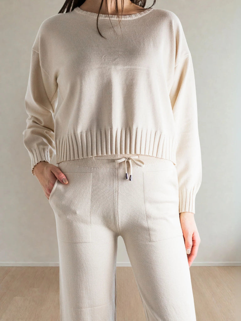 Odette Knit Set, Ivory | Priv PRIVILEGE CLOTHING - Ambiente Gifts, Decor & Design