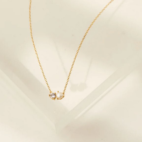 Pearl + Cubic Zirconia, Luma Necklace | Lover's Tempo Lover's Tempo - Ambiente Gifts, Decor & Design