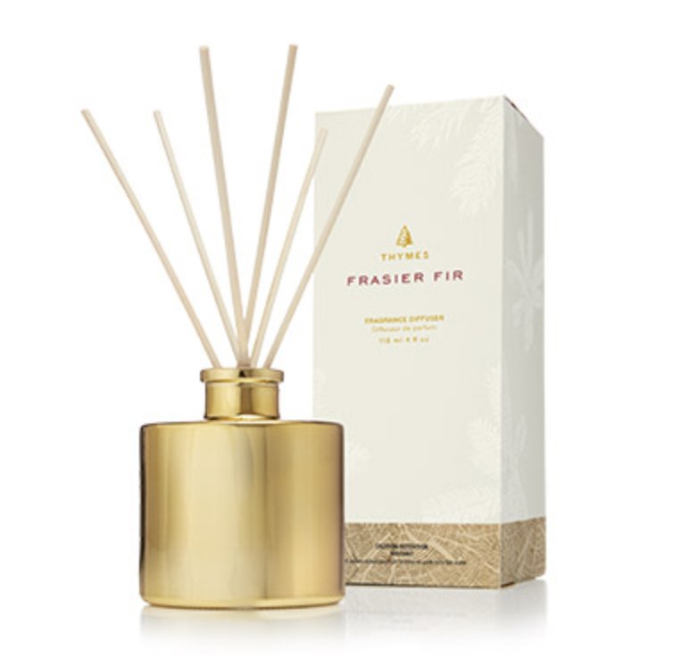 Petite Gold Gilded Reed Diffuser | Thymes Frasier Fir THYMES - Ambiente Gifts, Decor & Design