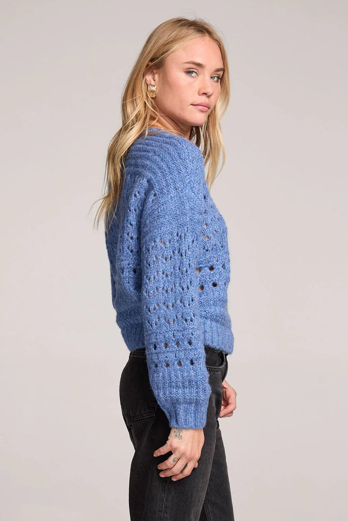 Ronnie Sweater, Azure | Saltwater Luxe Saltwater Luxe - Ambiente Gifts, Decor & Design