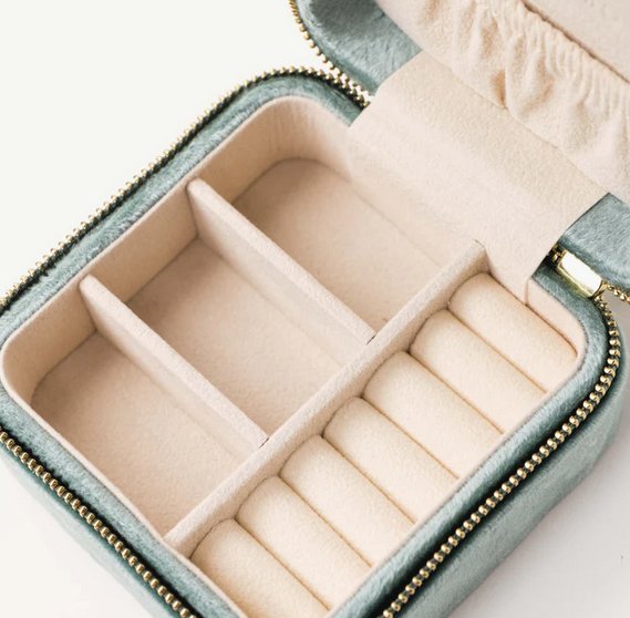 Sage, Square Bon Voyage Jewelry Case | Lover's Tempo Lover's Tempo - Ambiente Gifts, Decor & Design