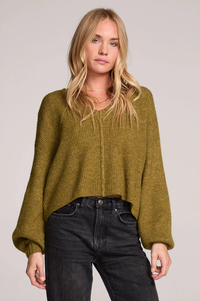 Sofiya Sweater, Olive | Saltwater Luxe Saltwater Luxe - Ambiente Gifts, Decor & Design