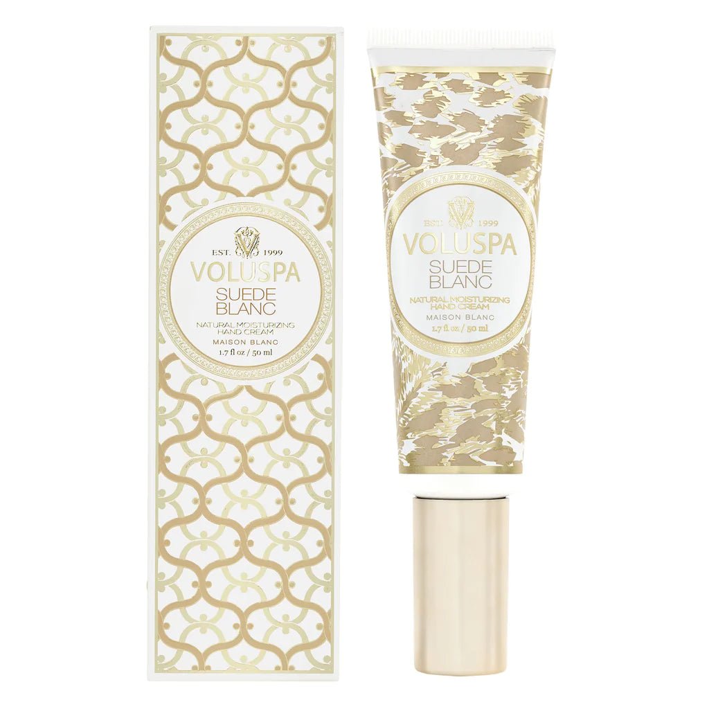 Suede Blanc Hand Cream | Voluspa VOLUSPA - Ambiente Gifts, Decor & Design