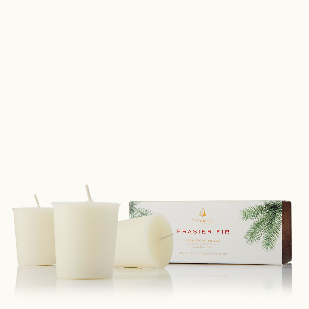 Votive Candle Set | Thymes Frasier Fir Thymes - Ambiente Gifts, Decor & Design