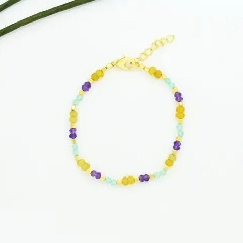 Yellow + Purple Gemstone, Bracelet | Schmuckoo Schmuckoo - Ambiente Gifts, Decor & Design